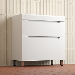 Style Line Тумба под раковину Остин 80 белая матовая – фотография-5